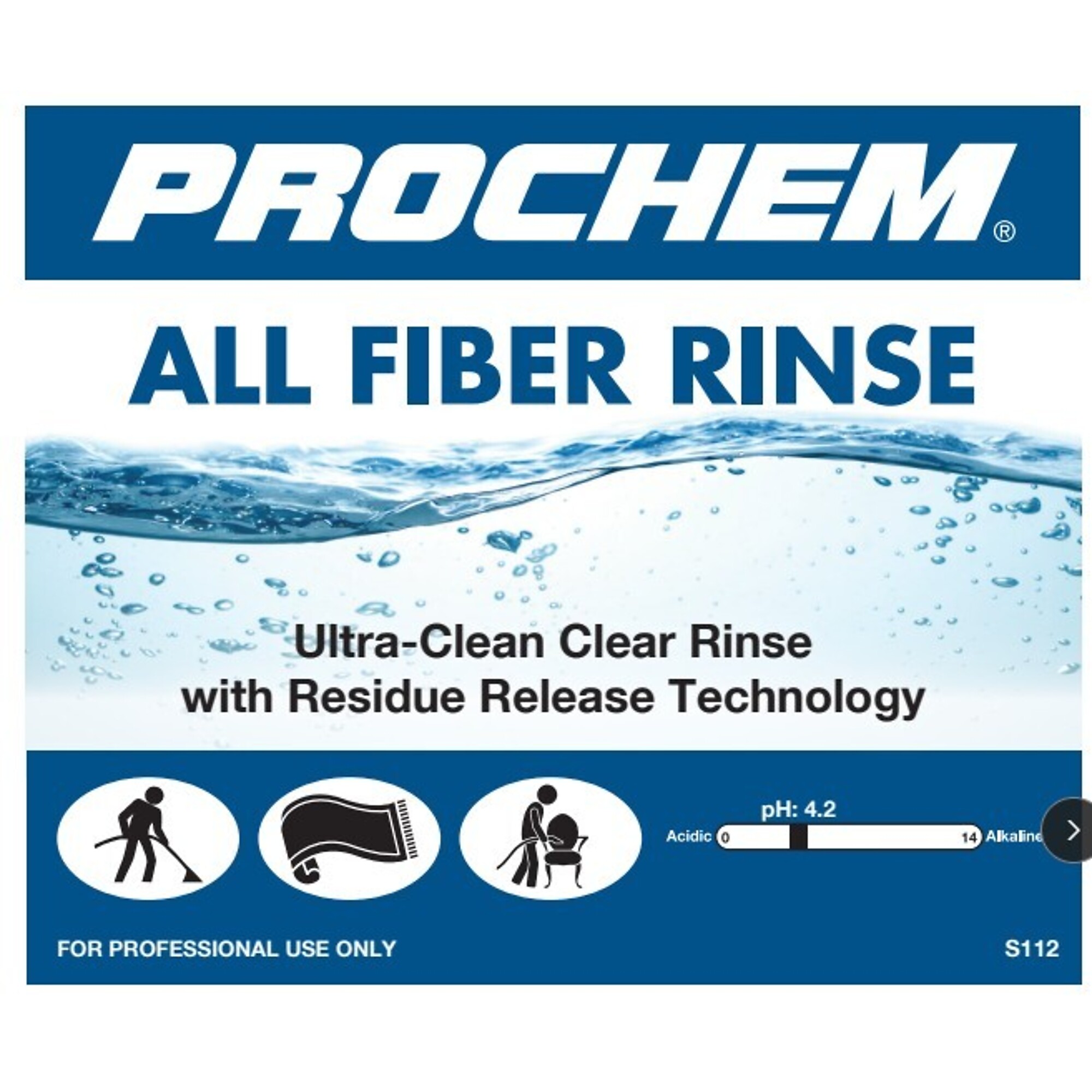 PROCHEM. All Fiber Rinse One 40 lb. / 18.1 kg pail, Model # 121600